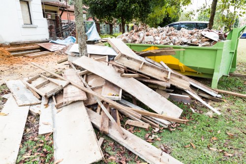 Various types of rubbish collected for removal